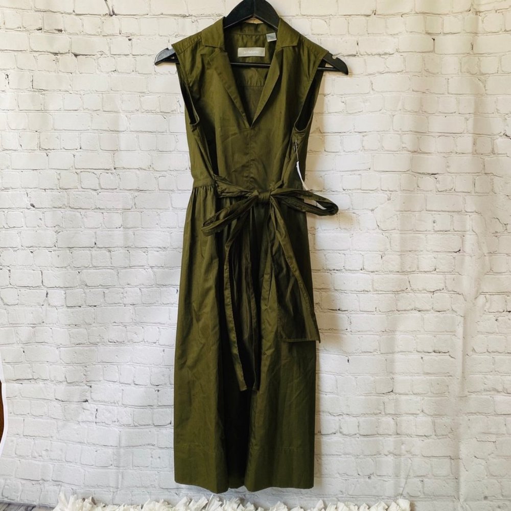 Summer Liz Claiborne Sleeveless Green Belted Dress